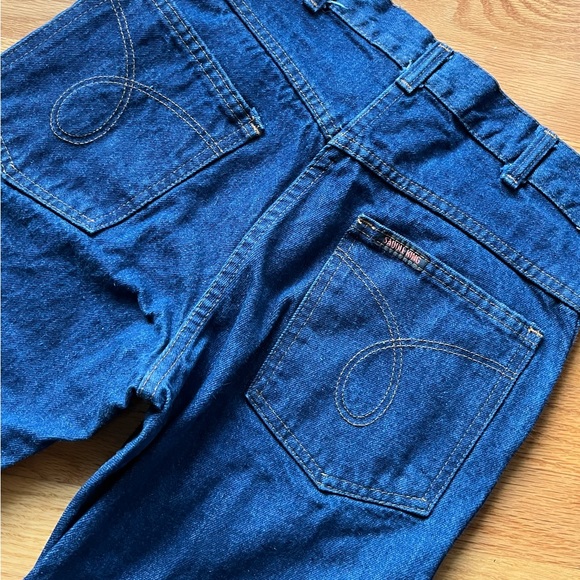 Vintage 70s Saddle King Ranch Jeans High Waisted Jeans Sz 28 x 32 - Picture 9 of 14